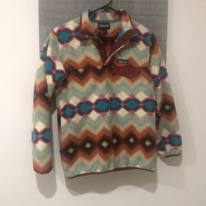 women’s printed patagonia fleece jacket